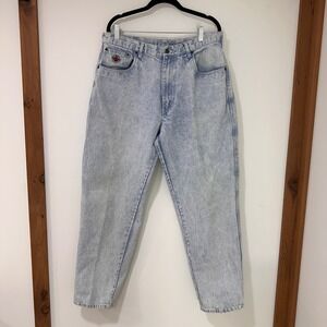 Bugle Boy Relaxed Fit Jeans Mens 38x32 Light Acid Wash Vintage | 90s Retro